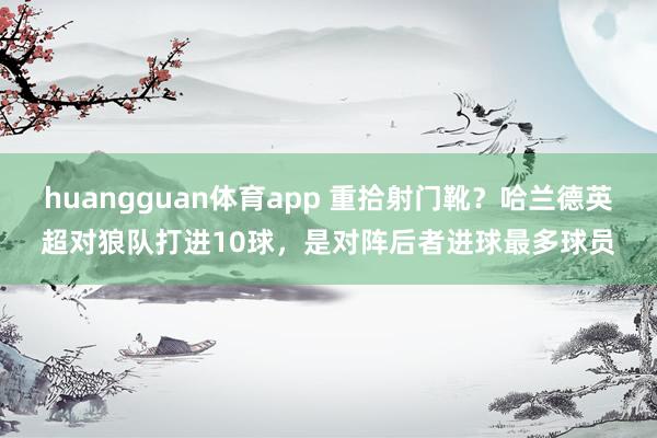 huangguan体育app 重拾射门靴？哈兰德英超对狼队打进10球，是对阵后者进球最多球员