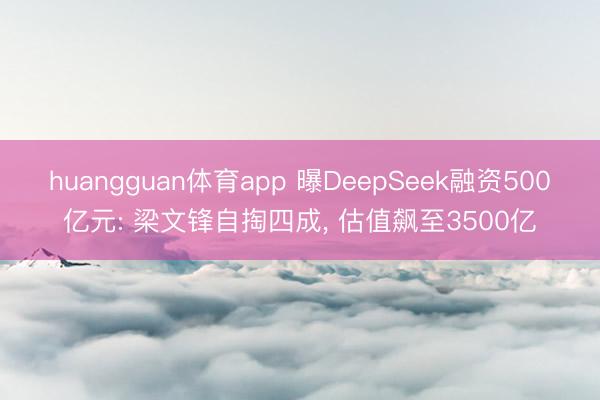 huangguan体育app 曝DeepSeek融资500亿元: 梁文锋自掏四成， 估值飙至3500亿