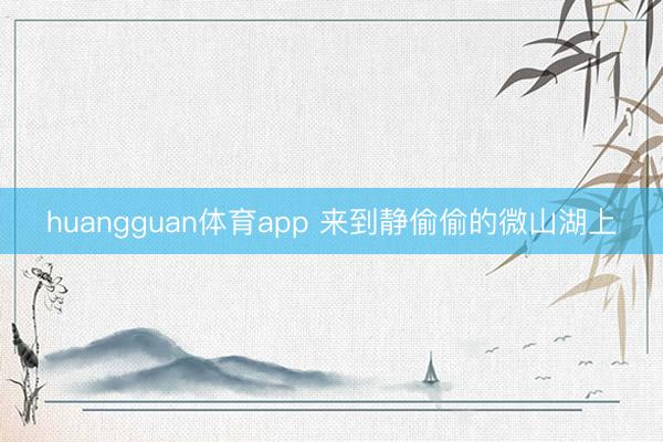 huangguan体育app 来到静偷偷的微山湖上