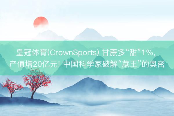 皇冠体育(CrownSports) 甘蔗多“甜”1%， 产值增20亿元! 中国科学家破解“蔗王”的奥密