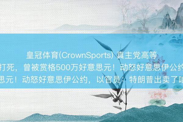 皇冠体育(CrownSports) 真主党高等指导官达克杜克被以色列打死，曾被赏格500万好意思元！动怒好意思伊公约，以官员：特朗普出卖了咱们